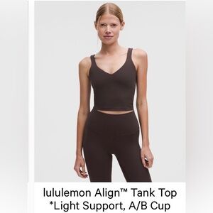 lululemon Align™ Cropped V-Neck Tank - Sequoia Brown